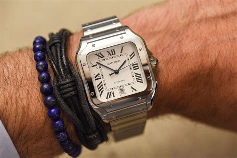 cartier mens watches santos|Cartier Santos large dimensions.